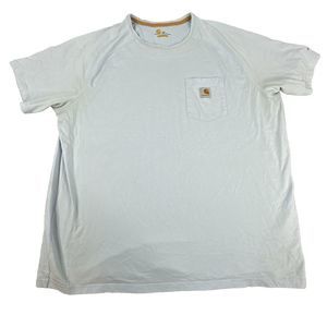 Carhartt FORCE Relaxed Fit Pocket T Shirt Blue Work Tee Mens 2XL XXL